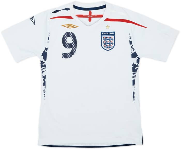 2007-09 England Home Shirt Rooney #9 - 9/10 - (S.Boys)