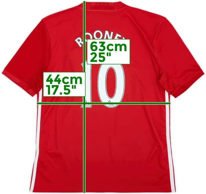 2016-17 Manchester United Home Shirt Rooney #10 - 6/10 - (L.Boys)