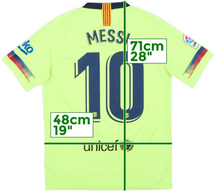 2018-19 Barcelona Away Shirt Messi #10 - 8/10 - (M)
