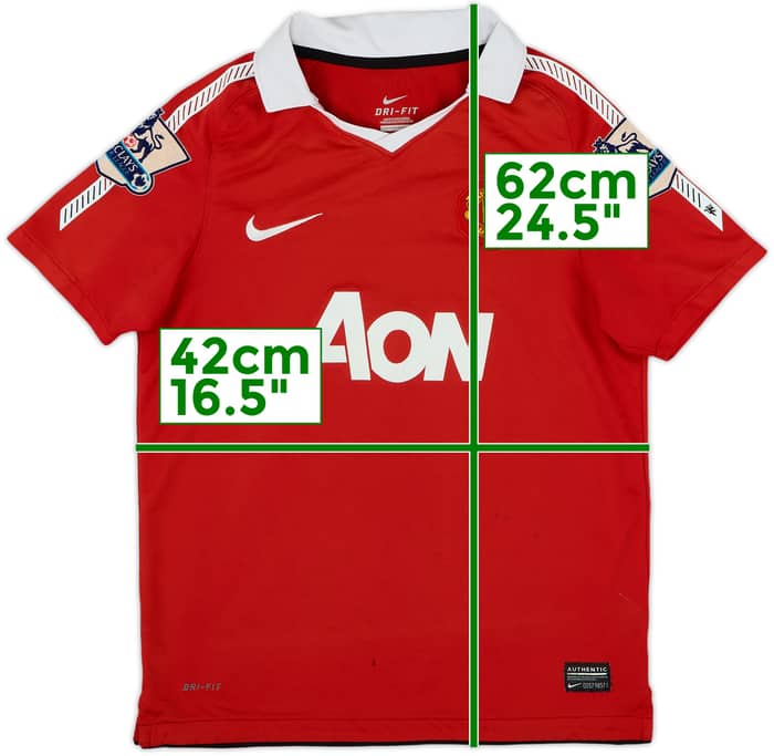 2010-11 Manchester United Home Shirt - 7/10 - (M.Boys)