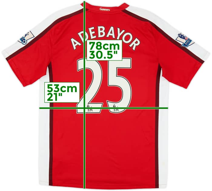 2008-10 Arsenal Home Shirt Adebayor #25 - 6/10 - (M)