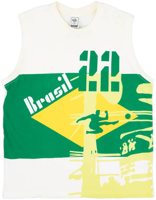 2006 Brazil adidas 'Kaka' Cotton Vest #22 - 6/10 - (L)