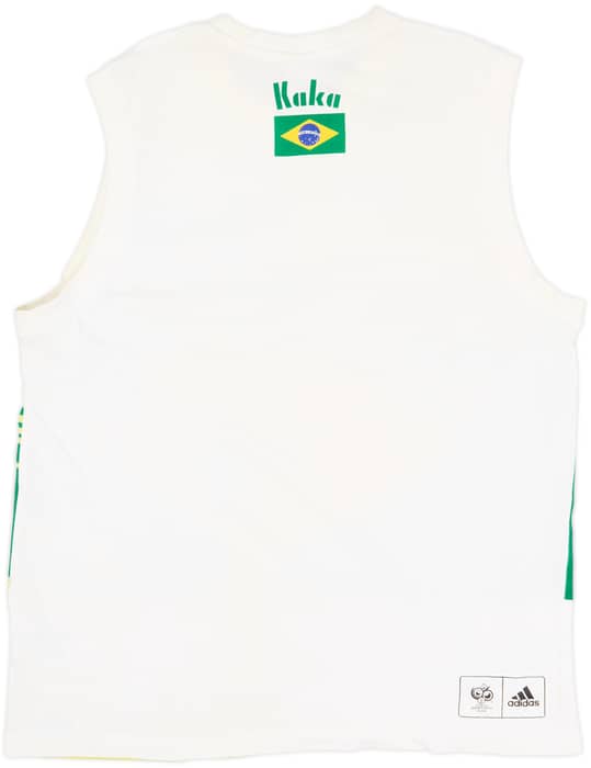2006 Brazil adidas 'Kaka' Cotton Vest #22 - 6/10 - (L)