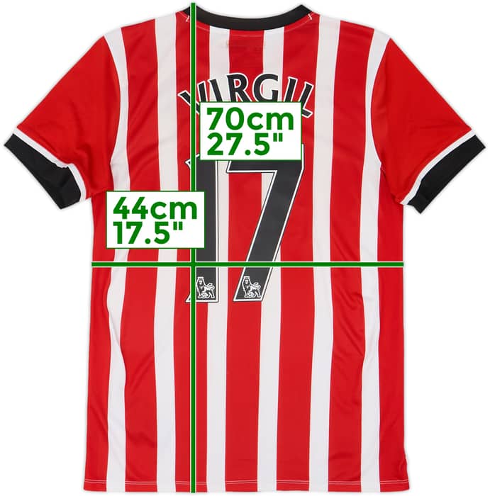 2016-17 Southampton Home Shirt Virgil #17 - 6/10 - (XL.Boys)