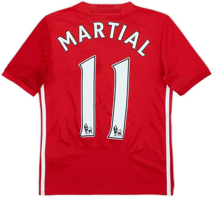 2016-17 Manchester United Home Shirt Martial #11 - 8/10 - (S.Boys)