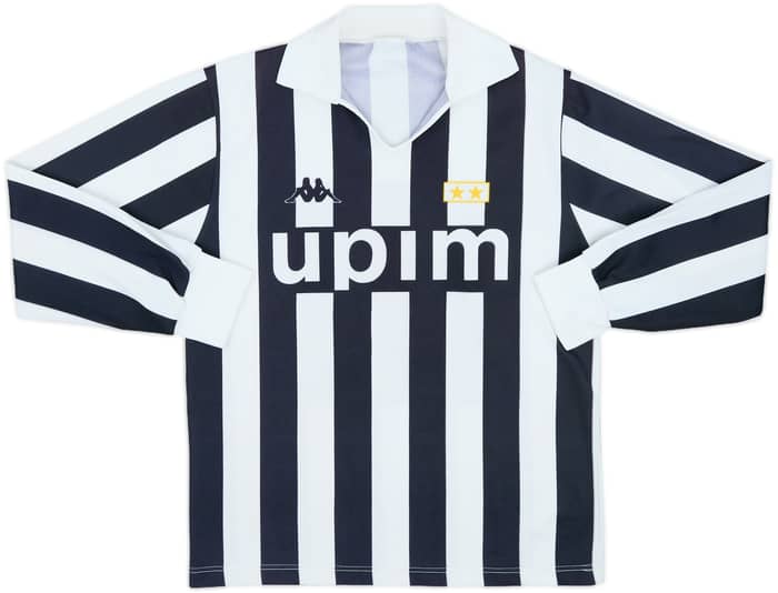 1989-90 Juventus Basic Home L/S Shirt #11 - 7/10 - (XS)