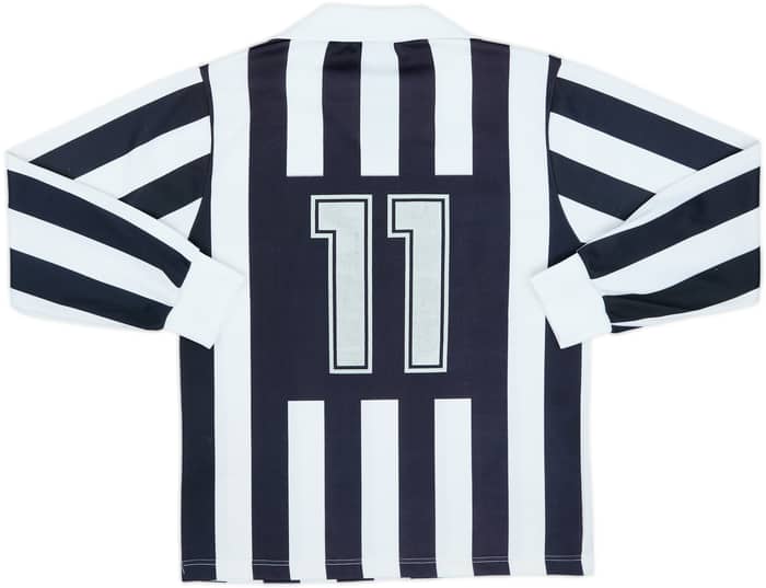 1989-90 Juventus Basic Home L/S Shirt #11 - 7/10 - (XS)