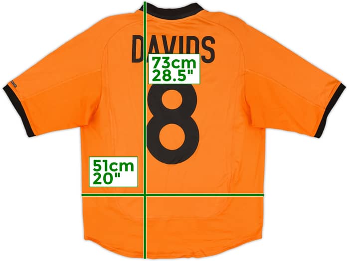 2000-02 Netherlands Home Shirt Davids #8 - 8/10 - (M)