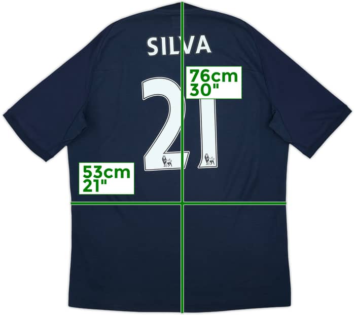 2010-12 Manchester City Away Shirt Silva #21 - 8/10 - (L)