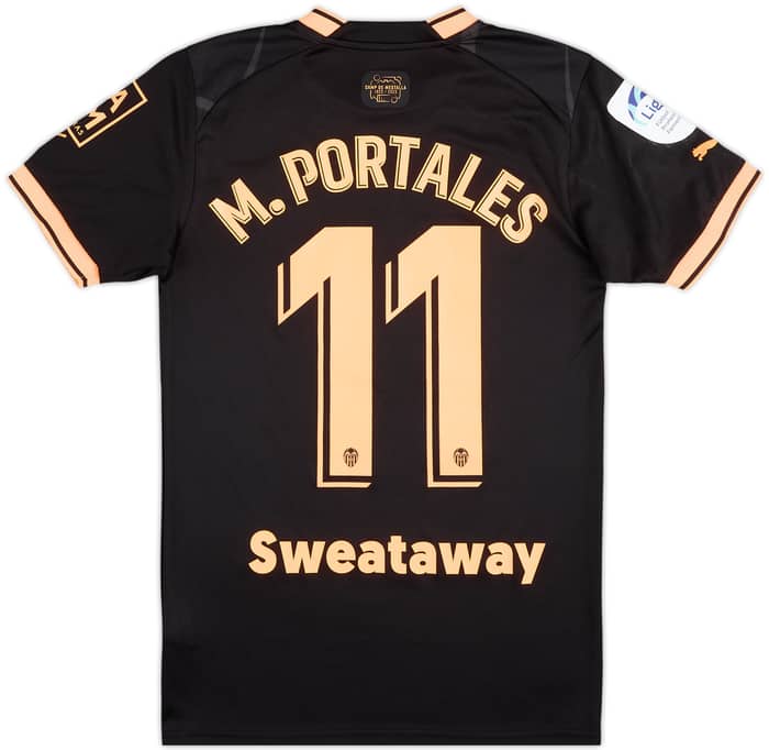 2022-23 Valencia Femenino Match Issue Away Shirt M.Portales #11