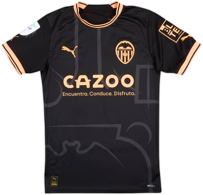 2022-23 Valencia Femenino Match Issue Away Shirt M.Portales #11