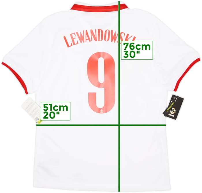 2020-21 Poland Home Shirt Lewandowski #9 (L)