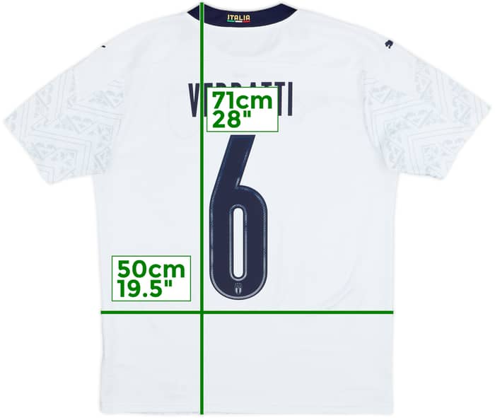 2020-21 Italy Away Shirt Verratti #6 - 9/10 - (M)