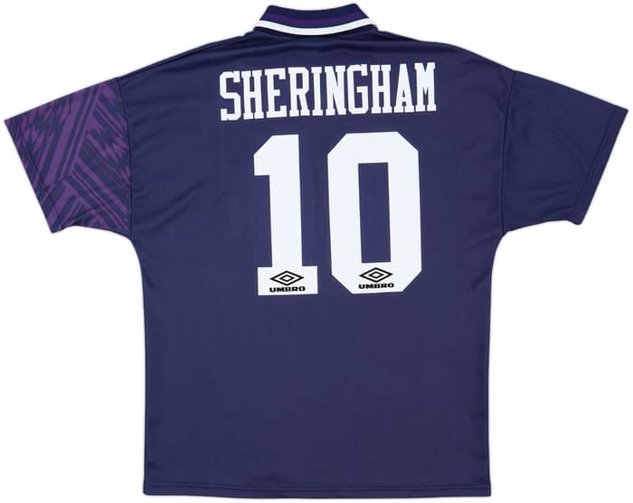 1994-95 Tottenham Away Shirt Sheringham #10 - 9/10 - (L)