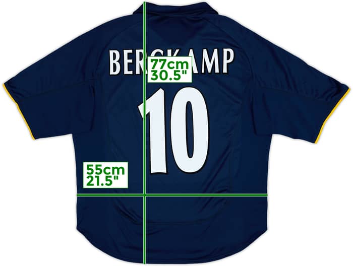 2000-02 Arsenal European Shirt Bergkamp #10 - 9/10 - (L)