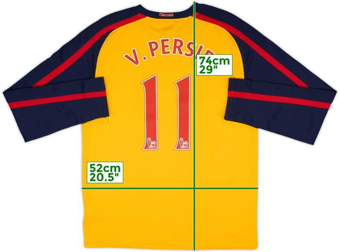 2008-09 Arsenal Away L/S Shirt V.Persie #11 - 7/10 - (M)