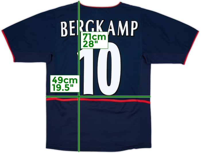 2002-04 Arsenal Away Shirt Bergkamp #10 - 7/10 - (S)