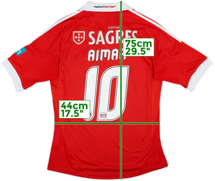 2012-13 Benfica Home Shirt Aimar #10 - 8/10 - (S)