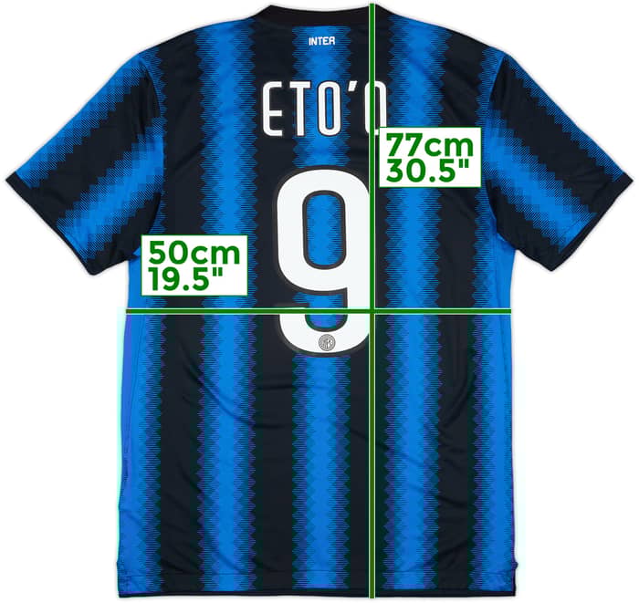 2010-11 Inter Milan Home Shirt Eto'o #9 - 8/10 - (M)