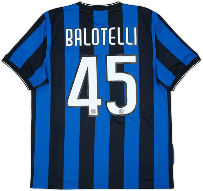 2009-10 Inter Milan Home Shirt Balotelli #45 - 9/10 - (L)