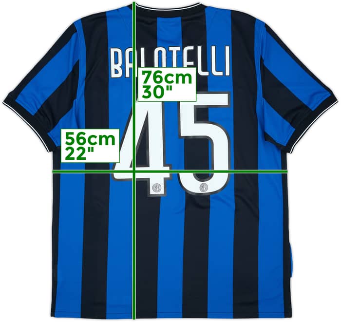 2009-10 Inter Milan Home Shirt Balotelli #45 - 9/10 - (L)