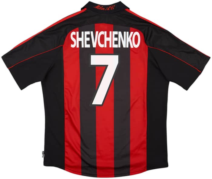2000-02 AC Milan Home Shirt Shevchenko #7 - 10/10 - (XL)