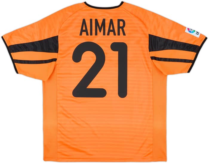 2001-02 Valencia Away Shirt Aimar #21 - 8/10 - (M)