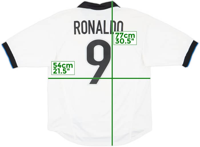 1998-99 Inter Milan Away Shirt Ronaldo #9 - 8/10 - (M)