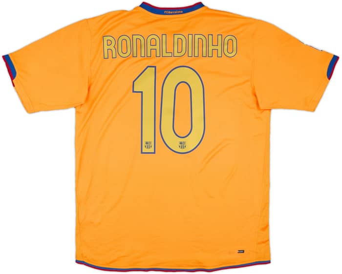2006-08 Barcelona Away Shirt Ronaldinho #10 - 9/10 - (L)