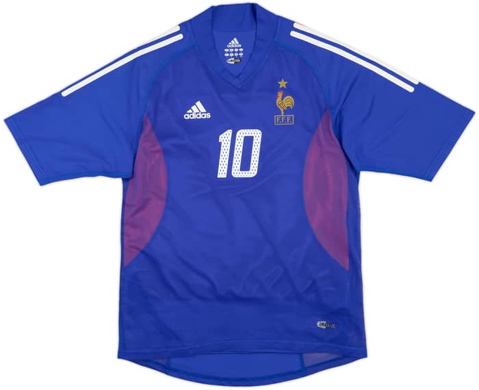 2002-04 France Player Issue Home Shirt Zidane #10 - 8/10 - (S)