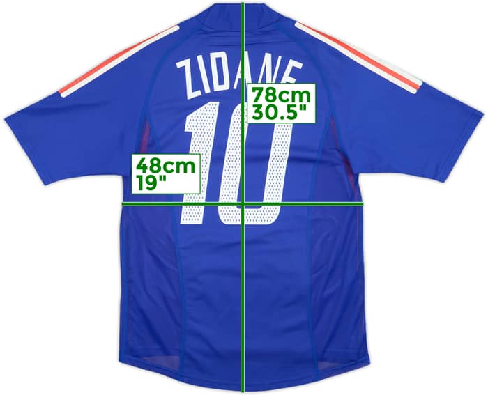 2002-04 France Player Issue Home Shirt Zidane #10 - 8/10 - (S)