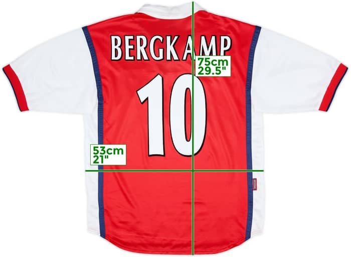 1998-99 Arsenal Home Shirt Bergkamp #10 - 9/10 - (M)