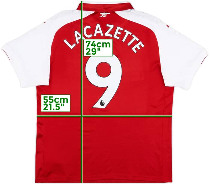 2017-18 Arsenal Home Shirt Lacazette #9 - 10/10 - (L)