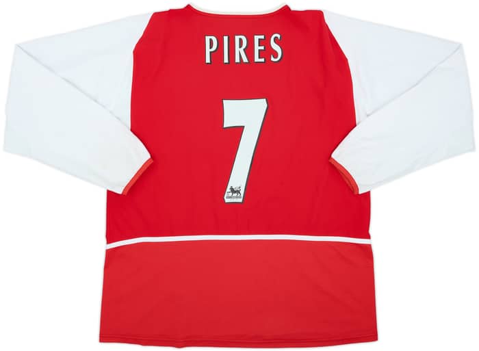 2002-04 Arsenal Home L/S Shirt Pires #7 - 8/10 - (XL)