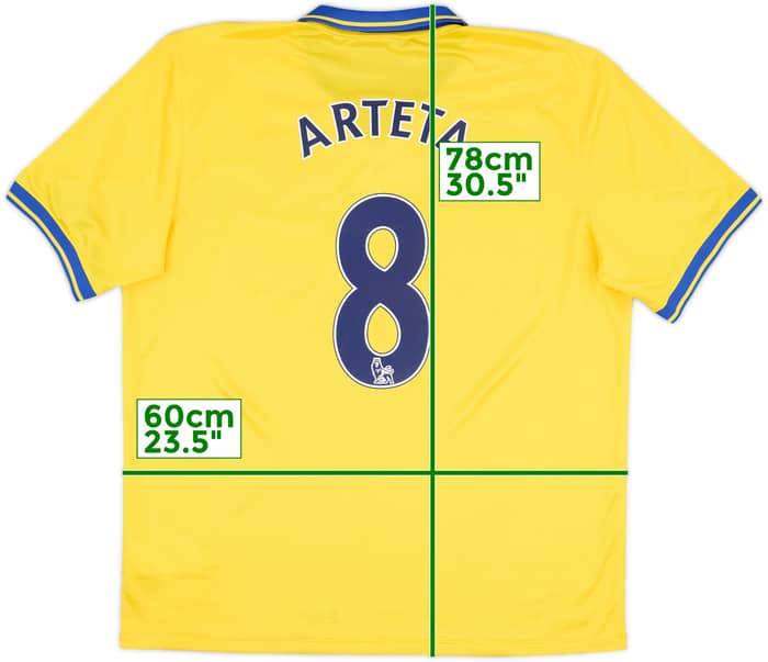 2013-14 Arsenal Away Shirt Arteta #8 - 8/10 - (XL)