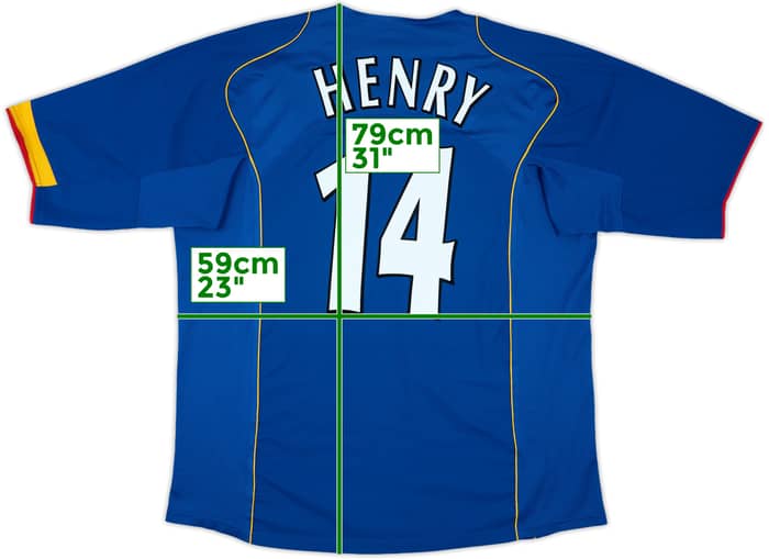 2004-06 Arsenal Away Shirt Henry #14 - 8/10 - (XXL)