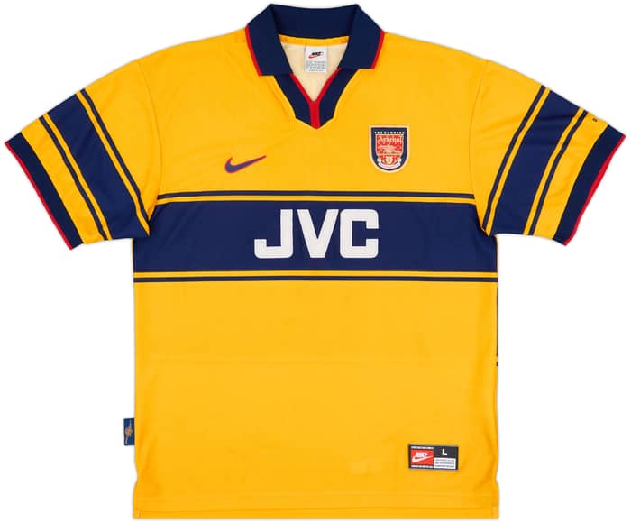 1997-99 Arsenal Away Shirt Bergkamp #10 - 8/10 - (L)