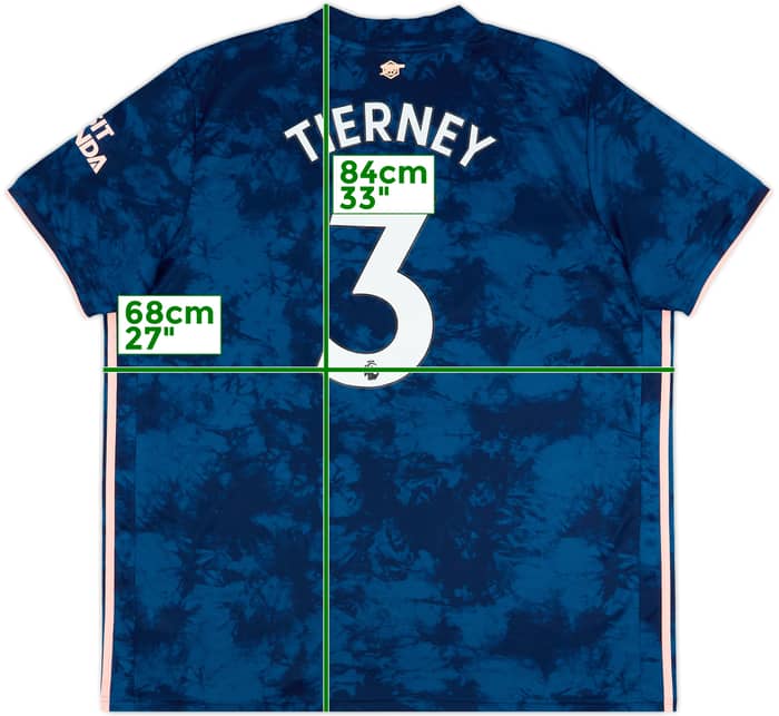 2020-21 Arsenal Third Shirt Tierney #3 - 9/10 - (XXL)