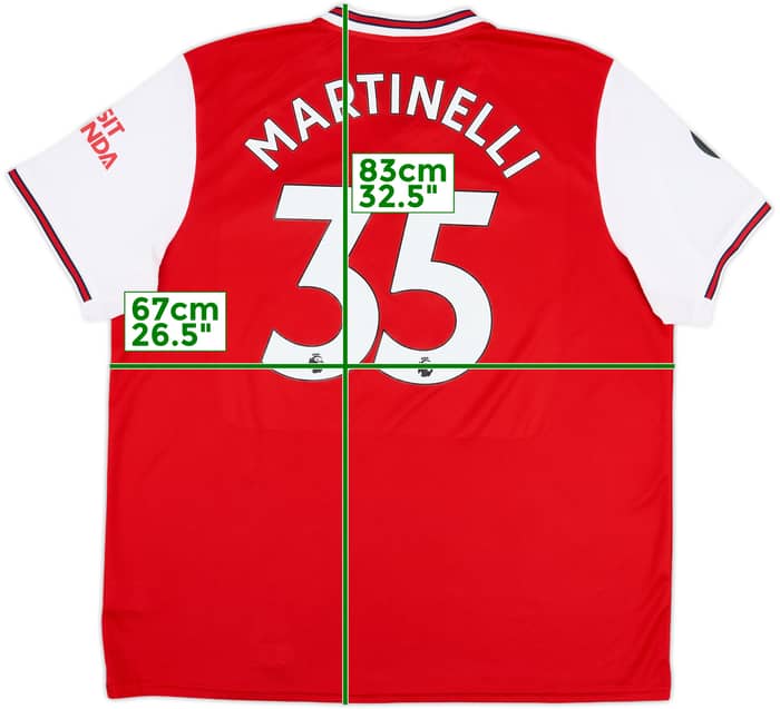 2019-20 Arsenal Home Shirt Martinelli #35 - 10/10 - (XXL)