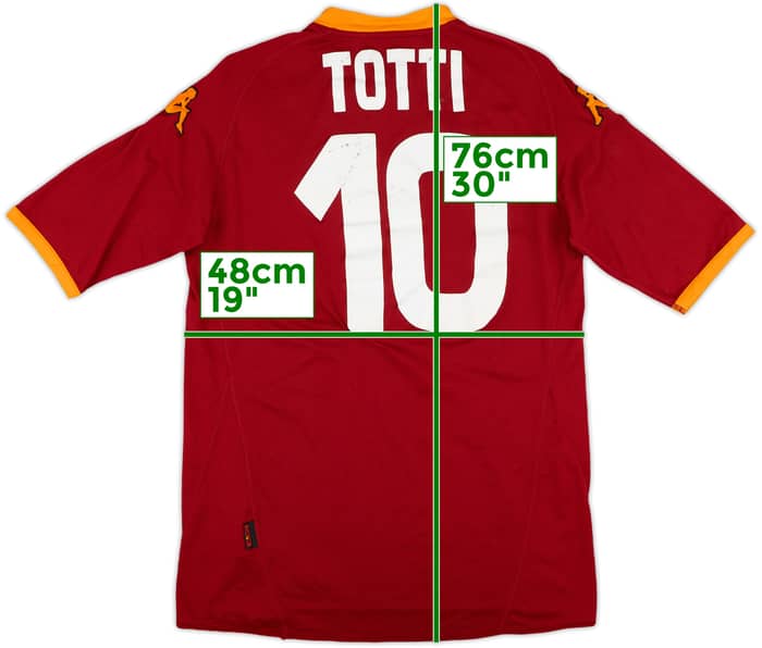2007-08 Roma Home Shirt Totti #10 - 6/10 - (XL)
