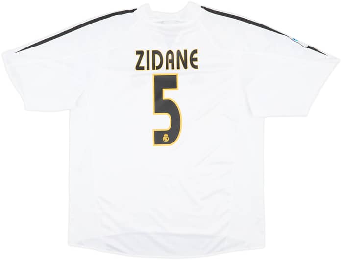 2004-05 Real Madrid Home Shirt Zidane #5 - 8/10 - (XL)