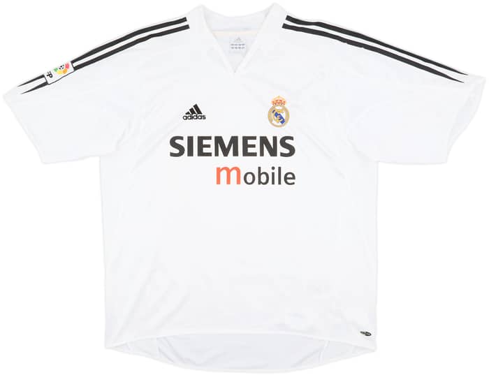 2004-05 Real Madrid Home Shirt Zidane #5 - 8/10 - (XL)