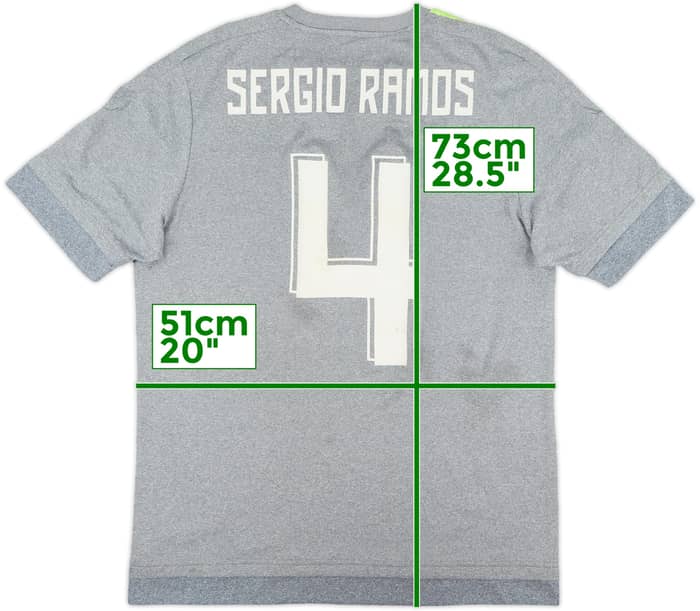 2015-16 Real Madrid Away Shirt Sergio Ramos #4 - 4/10 - (M)