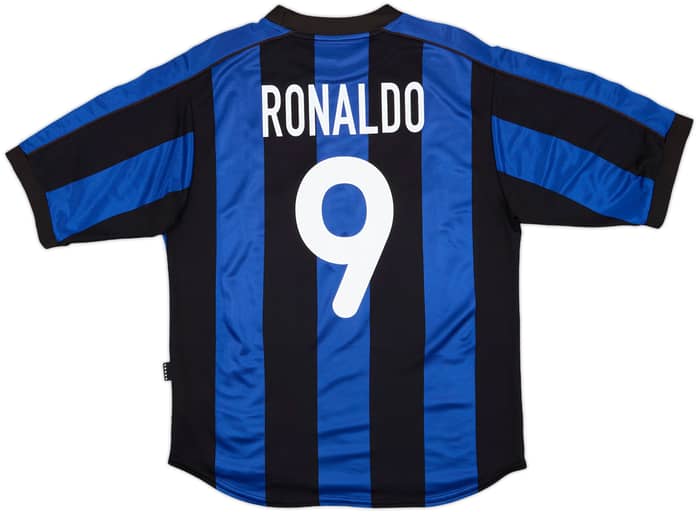 2000-01 Inter Milan Home Shirt Ronaldo #9 - 8/10 - (M)