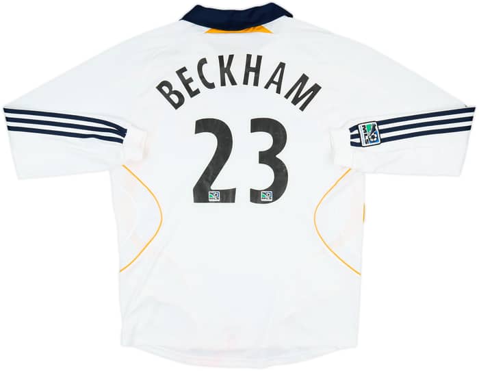 2007-08 LA Galaxy Home L/S Shirt Beckham #23 - 7/10 - (L)
