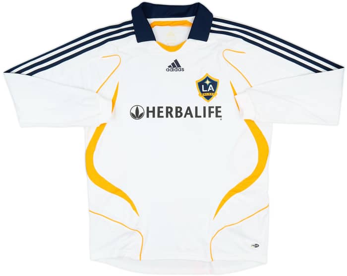 2007-08 LA Galaxy Home L/S Shirt Beckham #23 - 7/10 - (L)