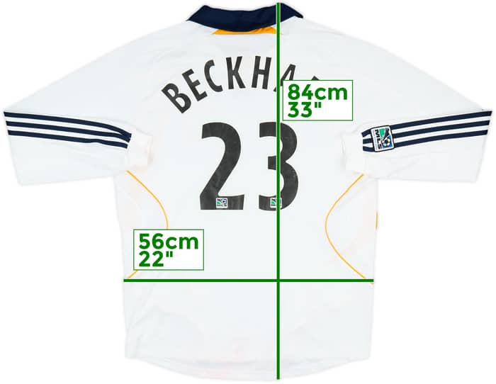 2007-08 LA Galaxy Home L/S Shirt Beckham #23 - 7/10 - (L)
