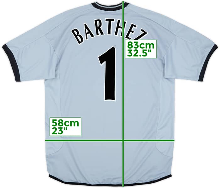 2001-02 Manchester United Centenary GK S/S Shirt Barthez #1 - 8/10 - (L)