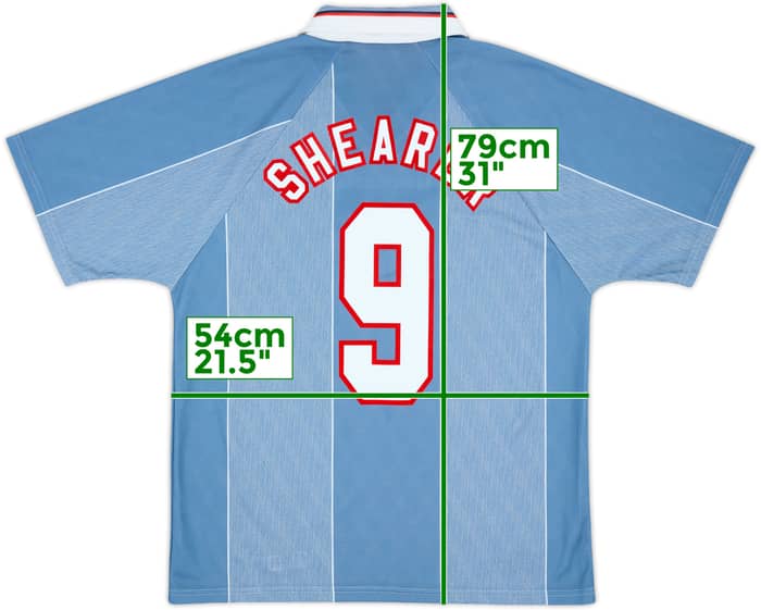 1996-97 England Away Shirt Shearer #9 - 10/10 - (L)