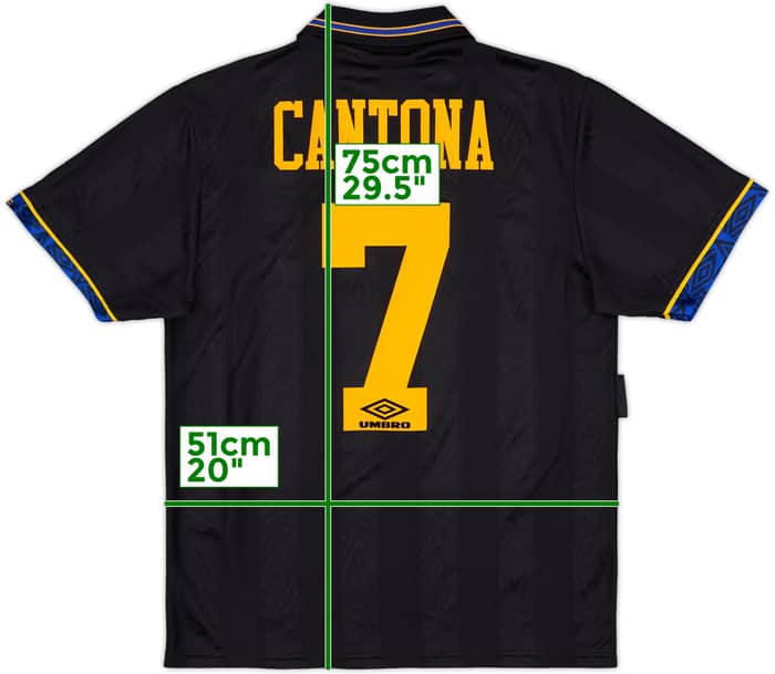 1993-95 Manchester United Away Shirt Cantona #7 - 9/10 - (M)